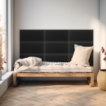 Polsterpaneel aus Kunstleder in Graphitgrau